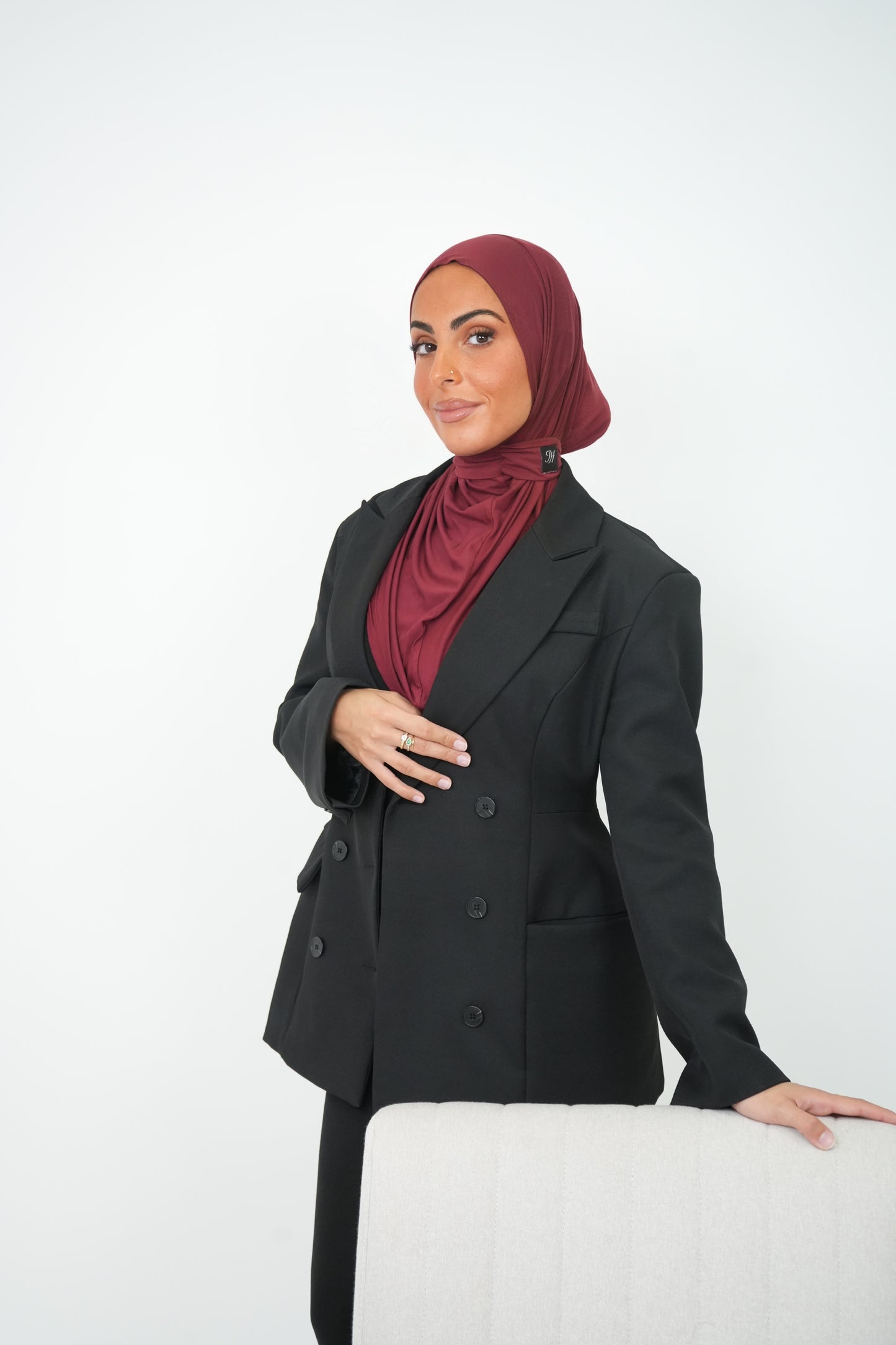 Hijab instant bamboo bordeaux