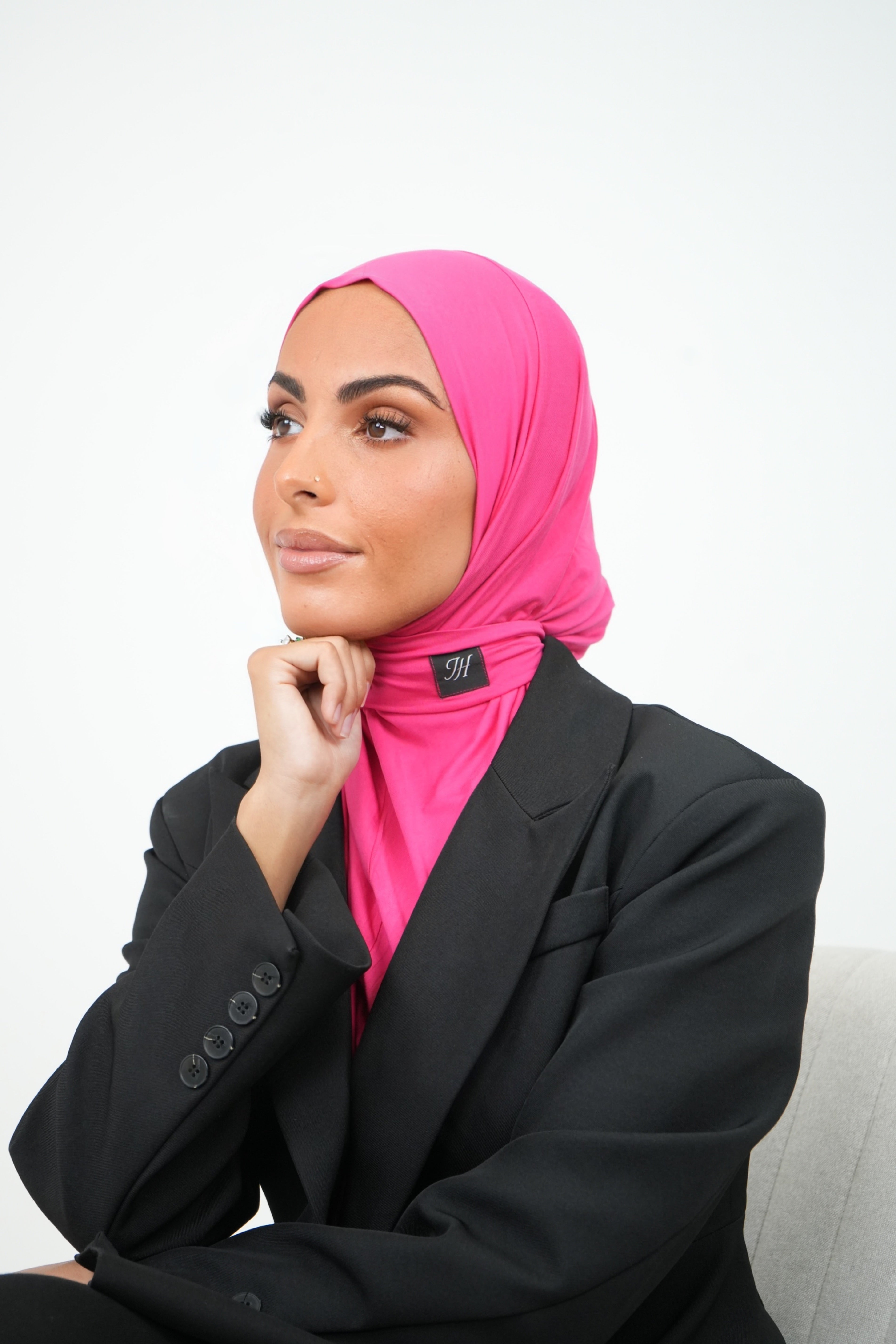 Hijab instant bamboo pink fushia