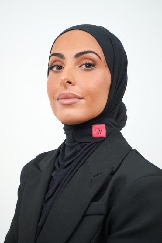 Hijab instant bamboo black red dubai