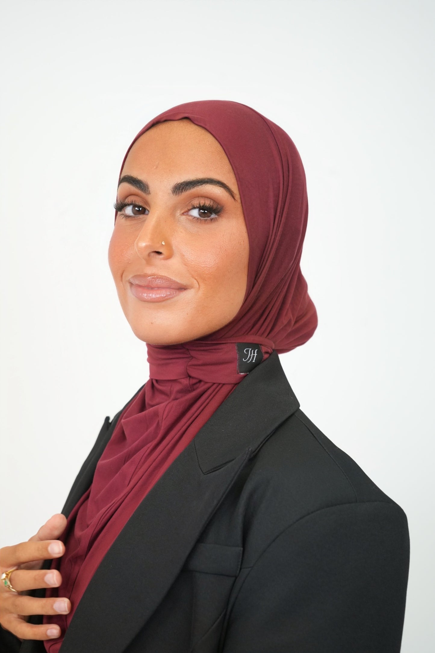 Hijab instant bamboo bordeaux