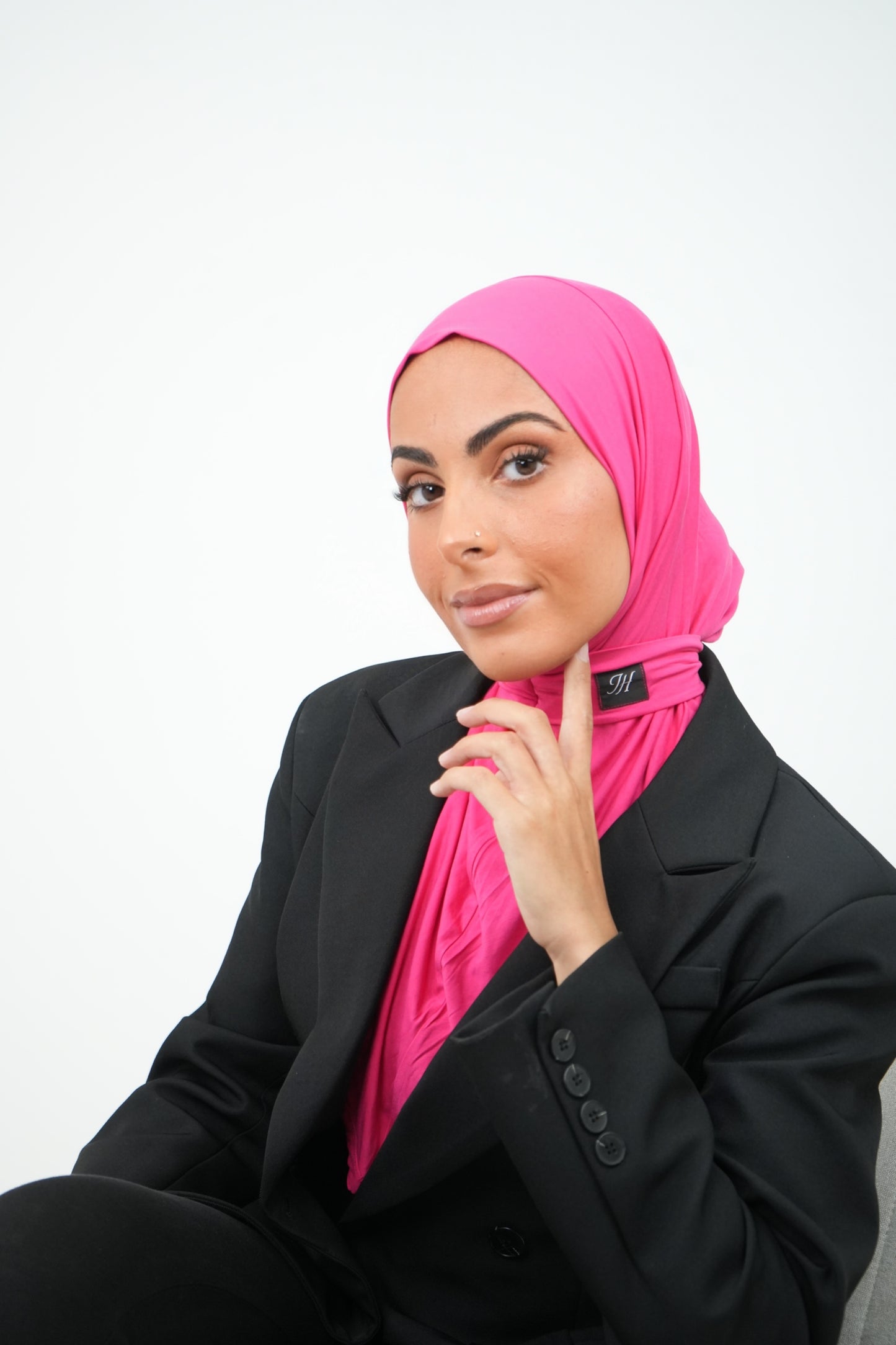 Hijab instant bamboo pink fushia